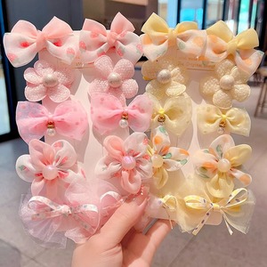 8PCS Girls Hair Clip Set Bow Ties <b>Sweet</b> Ribbon Solid Colors Fashion Cute Kids Gift Hair Accessories - Product Image 2