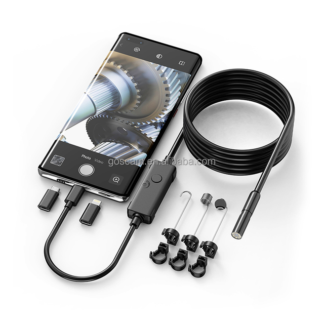Portable Mini Waterproof USB Endoscope Camera - 5.5mm HD Snake Borescope for Android/iOS iPhone Pipe Drain Inspection