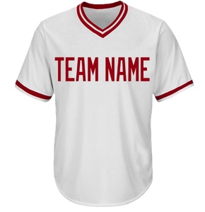Maillot de baseball à col en V à sublimation personnalisée 100% maillot de softball à séchage rapide en polyester - Product Image 6