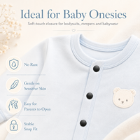 Bouton-pression personnalisé en POM sans plomb avec logo sur mesure pour barboteuses, bodys, grenouillères et bavoirs pour bébés bio