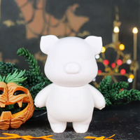 Nuevo Modelo de 23CM, Pintura Fluida DIY, Material de Resina de Cerdo Gordo, Hucha de Cerdo Hecha a Mano para Actividades Infantiles, Navidad, Halloween