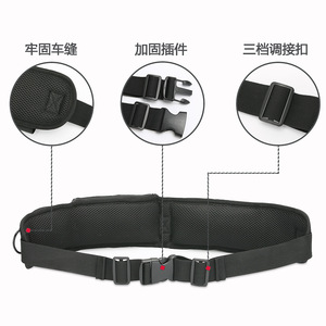 Sac banane pour animaux de compagnie avec laisse intégrée, noir, mains libres, pour promenades canines, style sportif - Product Image 3