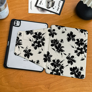Чехол для нового iPad A16 в стиле васицу с цветочным узором, вращающаяся подставка, для Pro 12.9/13 дюймов, с отсеком для стилуса. - Product Image 2