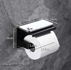 Brushed Stainless Steel 304 Paper Shelf Modern Wall-Mounted Eco-Friendly <strong>Toilet</strong> Paper <strong>Towel</strong> Rack <strong>Toilet</strong> Tissue <strong>Roll</strong> <strong>Holder</strong> - Product Image 3