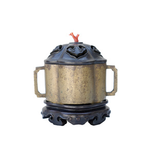 Blood Sandalwood And Bronze Incense <b>Burner</b> Hand Made For Tea Room Study Hall Traditional Chinese Use - Product Image 5