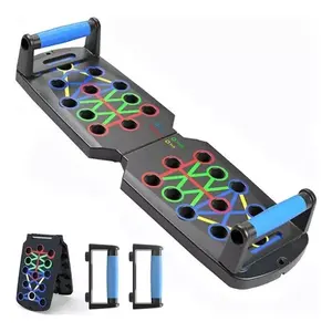 Tabla de Flexiones Multifuncional con Entrenador de Gimnasio Integrado, Diseño Plegable Portátil, Material ABS, 10 en 1 Asas para Ejercicios en Casa - Product Image 1