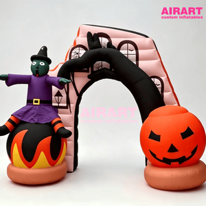 Arco Gonfiabile Decorativo a Forma di Zucca Strega per Halloween, per Esterni - Product Image 5