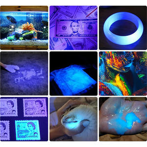 ไฟฉาย UV สีดำ365nm แสงอัลตราไวโอเลต LED สีดำไฟฉายเครื่องตรวจจับแสงสีดำแมงป่องเตียงแมลงเรซิ่นรักษาคราบสัตว์เลี้ยงสุนัขปัสสาวะ - Product Image 4