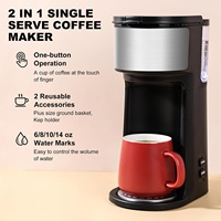 Cafetera Eléctrica 2 en 1 de 110V, Cafetera de Cápsulas Multiporción para Uso Doméstico y Hotelero