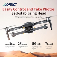 طائرة بدون طيار JJRC X19 مع كاميرا مزدوجة عالية الدقة 4K وواي فاي 5G ونظام تحديد المواقع GPS ومحرك بدون فرش قابلة للطي SG907
