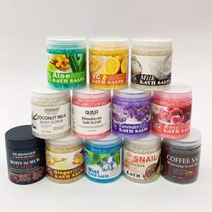 Sal de baño orgánica Natural, blanqueamiento de la piel, exfoliante corporal, para pies, Spa, remojo de Aroma, azúcar, flor, sal de cristal - Product Image 1