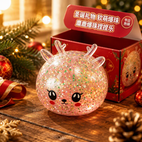 Jouets Squishy de Noël en Gros : Père Noël, Bonhomme de Neige, Sapin en Maltose Scintillante, Balle Anti-Stress en TPR pour Enfants, Cadeaux de Fête