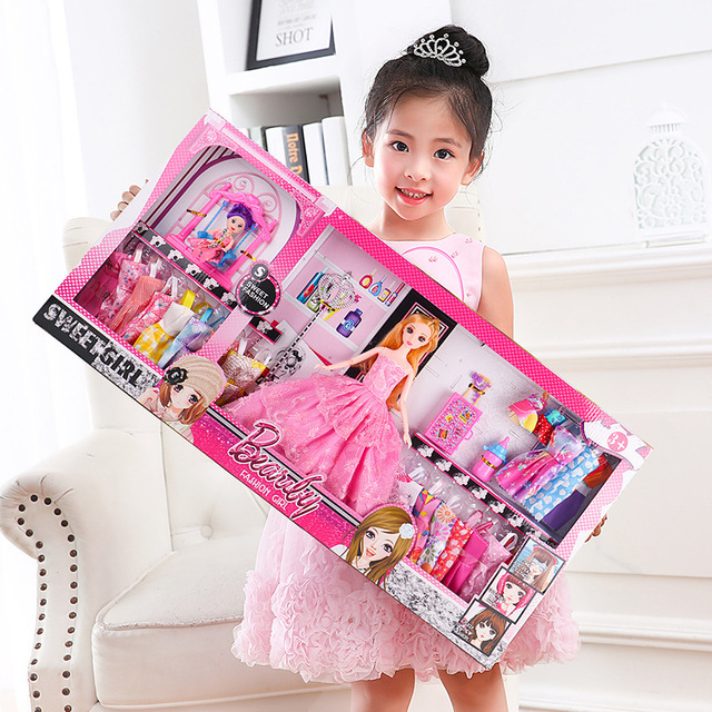 Hot Sale 73cm Cartoon BJD Dolls With Different Accessories for Girl Play House Toys