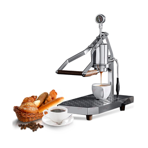 Machine à café expresso manuelle à levier en acier inoxydable, machine à café italienne multifonctionnelle à pression manuelle - Product Image 1