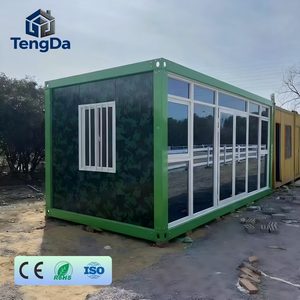 Casa contenedor prefabricada moderna de 3*6m con pared de vidrio para <span class=keywords><strong>sitio</strong></span> de construcción o tienda - Product Image 3