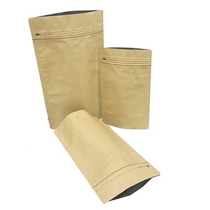 <span class=keywords><strong>Doypack</strong></span>-Túi giấy kraft có thể phân hủy sinh học và tái chế, bao bì thực phẩm và cà phê, Ziplock, kích cỡ tùy chỉnh - Product Image 3