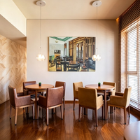 Ensemble de mobilier moderne pour hôtels et restaurants, table à manger solide, chaise rembourrée, banquette, mobilier FF&E pour le marché nord-américain