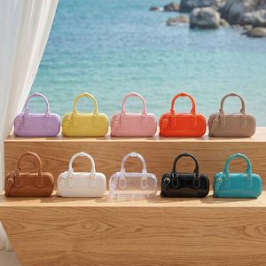 Sac à main <span class=keywords><strong>Boston</strong></span> en PVC pour femme, mini sac à bandoulière imperméable avec chaîne détachable, option multicolore pour la <span class=keywords><strong>plage</strong></span> et l'usage quotidien - Product Image 6