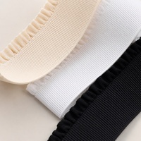 Bande élastique en polyester plissée Meetee XP154 60 mm pour bretelles de soutien-gorge, vêtements, textiles de maison et accessoires de couture