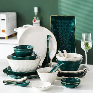 Wholesale Hotel Restaurant Wedding Event Round Dishes Nordic Porcelain Sets Dinnerware Dinner Ceramic Plates