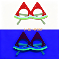 Rosenrote Fünfzackige Stern-Form Fluoreszierende Themenparty-Dekorationsbrillen, Kinder-Geburtstags-Verkleidungs-Requisiten Filz-Brillengestelle