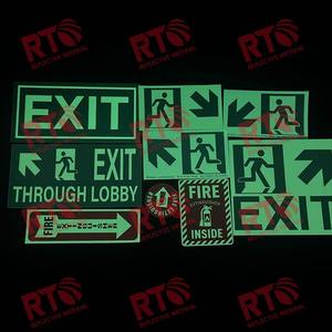 Personalizzato PVC pellicola fotoluminescente Eco solvente stampabile segni di uscita riflettente vinile adesivo bagliore nel buio - Product Image 3