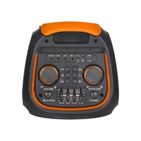 NDR1095 Altavoces grandes para exteriores DJ party caja de luz LED colorida sonido doble altavoz de carro recargable de 8 pulgadas con micrófono