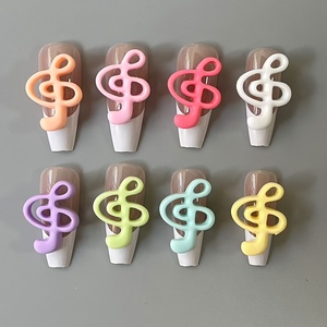 Accessoires de bijoux Y2K en résine solide et creuse, motifs notes de musique, vert dopamine, <span class=keywords><strong>blanc</strong></span>, bleu, pour décoration longue d'ongles Kawaii - Product Image 1