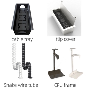Hiện đại <span class=keywords><strong>CEO</strong></span> bàn văn phòng điện có thể điều chỉnh chiều cao ngồi đứng bàn với động cơ kép quản lý cáp cho công việc nghiên cứu chơi game (kim loại) - Product Image 6
