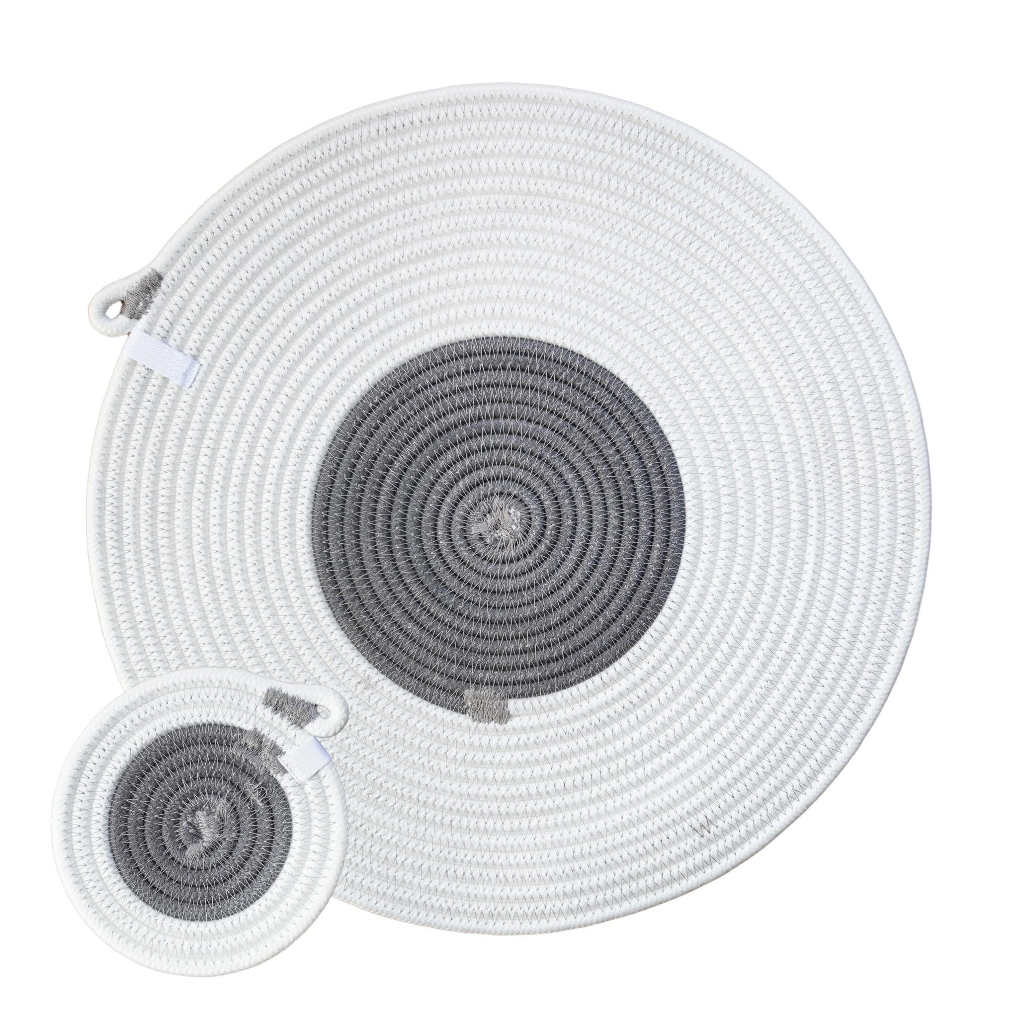 Blue and white border