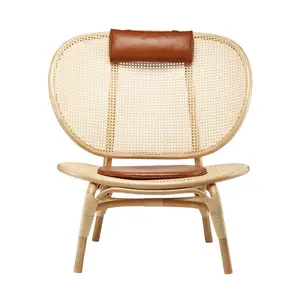 Fauteuil inclinable en bambou et rotin au design nordique, idéal pour une chambre à coucher, nouveau modèle de