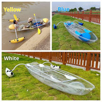 Kayak transparent en PC transparent de 6 mm pour deux personnes, capacité 200 kg, idéal pour les stations balnéaires et les excursions panoramiques