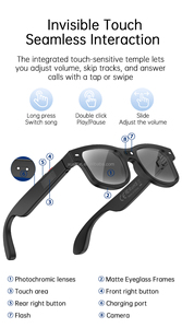 Nuevas Gafas de Sol AIMB-G3 con Traducción por IA, Lentes Fotocromáticas Anti-Luz Azul, <span class=keywords><strong>Chat</strong></span> GPT, WiFi, Gafas Inteligentes con Cámara de 1200W - Product Image 3