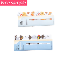 Conception personnalisée gratuite, index adhésifs kawaii coréens, papeterie animale, notes adhésives de dessins animés et d'anime