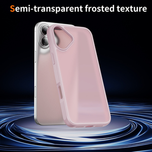 Étui de protection hybride <span class=keywords><strong>PC</strong></span> TPU semi-transparent givré avec protection d'<span class=keywords><strong>écran</strong></span> en relief et bords souples antichoc pour iPhone 17 - Product Image 3