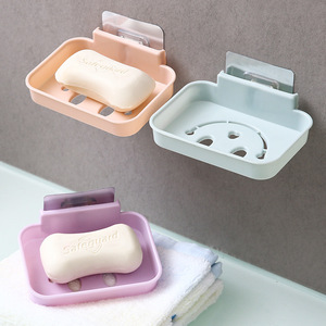Adhesive wall-mounted soap <b>dish</b>, bathroom soap <b>dish</b>, cartoon smiley face soap <b>dish</b>, soap holder, toilet drain soap <b>rack</b> - Product Image 1