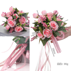 Ramos de Rosas Artificiales Blancas Hechas a Mano para Novia y Damas de Honor, Decoración para el Año Nuevo Chino - Product Image 5