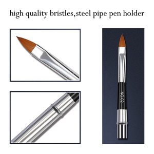 Ensemble de 6 pinceaux à ongles en gel UV détachables, poils en nylon, stylos de peinture et de dessin 3D pour ongles en acrylique, pour la maison et le salon - Product Image 5