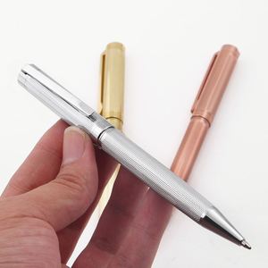 Stylo bille professionnel en métal rose doré de luxe avec logo de marque gravé, personnalisable - Product Image 5