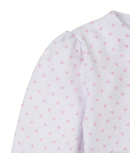 2026 Tutina Neonato con Zip e Orsetto, Cuori Rosa, per Bambine, Collezione Layette - Product Image 6