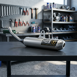 Tappo Terminale in Acciaio Grigio HGS per SX 125 19-22, Sostituzione Silenziatore in Lega di Alluminio, Accessori Moto Made in Italy - Product Image 3
