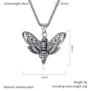 สร้อยคอสเตนเลสสตีลยาวสำหรับผู้ชายดีไซน์ฮิปฮอปสีเข้มพร้อมจี้ DZ542 - Product Image 6