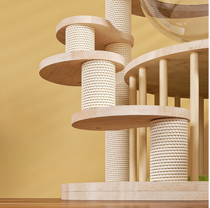 <span class=keywords><strong>2025</strong></span> hiện đại gỗ mèo cây tháp đa cấp mèo căn hộ sisal bài viết sồi leo khung sống động như thật mèo đồ nội thất cho trầy xước - Product Image 3