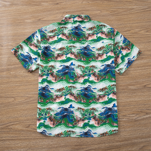 पुरुषों के लिए निर्माता कस्टम ग्रीष्मकालीन हेवीयन शर्ट पूरे डिजिटल प्रिंट आकस्मिक समुद्र तट कपड़ों पर पूर्ण और सांस लेने योग्य - Product Image 4