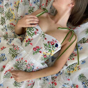 Dq153 3d Bloemen Spaghettibandjes A-Lijn Verlovingsjurk Verjaardagsfeestjurk Voor Grote Maten Vrouwen <span class=keywords><strong>Prom</strong></span> Avondjurken - Product Image 2