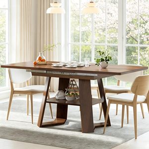 Table à manger extensible en bois SENYU, rectangulaire, 4 places, design scandinave, meubles pour la maison - Product Image 2