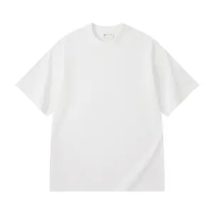 Kaus ukuran besar 100% katun Berat kustom Super deluxe kaus mock Kosong dicuci asam kaus persegi ukuran besar