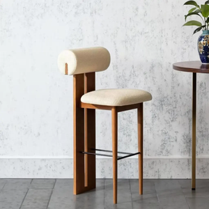 Style nordique moderne maison Restaurant meubles tissu rembourré dossier bois loisirs <span class=keywords><strong>Bar</strong></span> chaise luxe comptoir hauteur <span class=keywords><strong>Bar</strong></span> <span class=keywords><strong>tabouret</strong></span> - Product Image 1