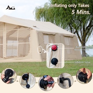 <span class=keywords><strong>Tente</strong></span> <span class=keywords><strong>gonflable</strong></span> géante OEM/ODM <span class=keywords><strong>de</strong></span> 17,8 m² pour le glamping, double couche, une chambre, un salon, ouverture rapide, tissu Oxford/coton - Product Image 4