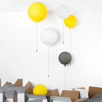 Lustre d'éclairage de plafond pour enfants LED moderne nordique pour salon avec décor de lampes de plafond de ballon à bulles colorées